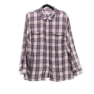 Talbots Button Up Shirt Plaid 3X